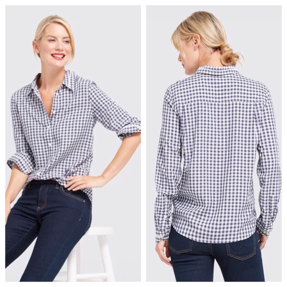 Draper James Tops - NEW Draper James | Gingham Classic Button Down